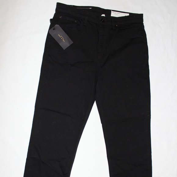 RAG & BONE NINA HI RISE BLACK JEANS - Picture 1 of 6